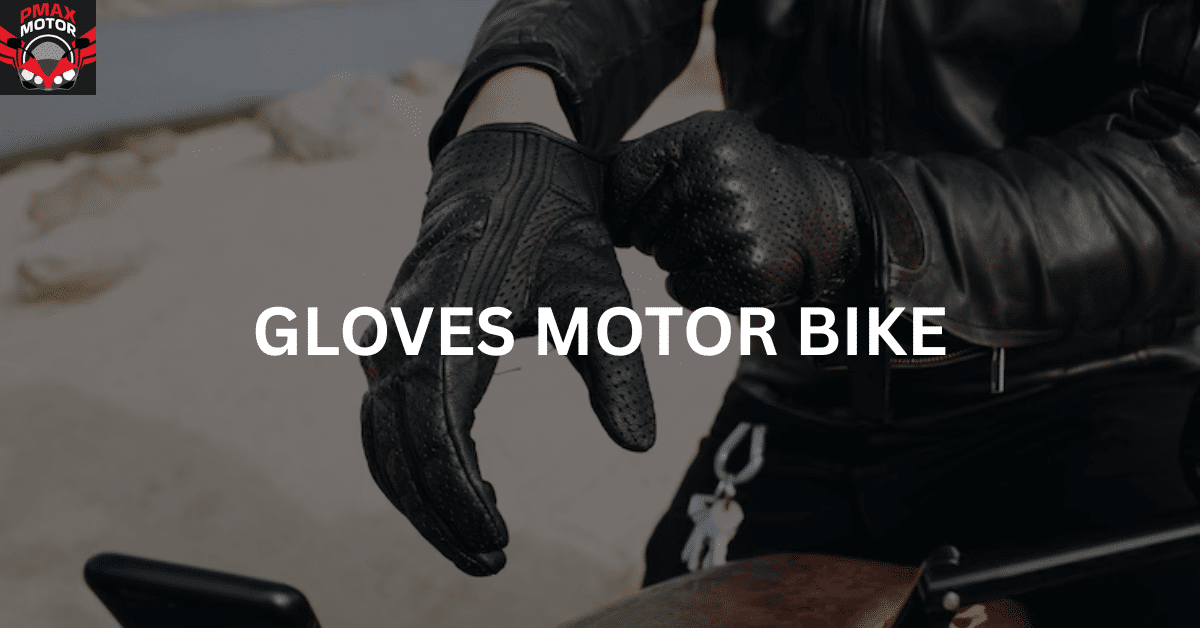 Motorcyclist wearing his motorbike gloves