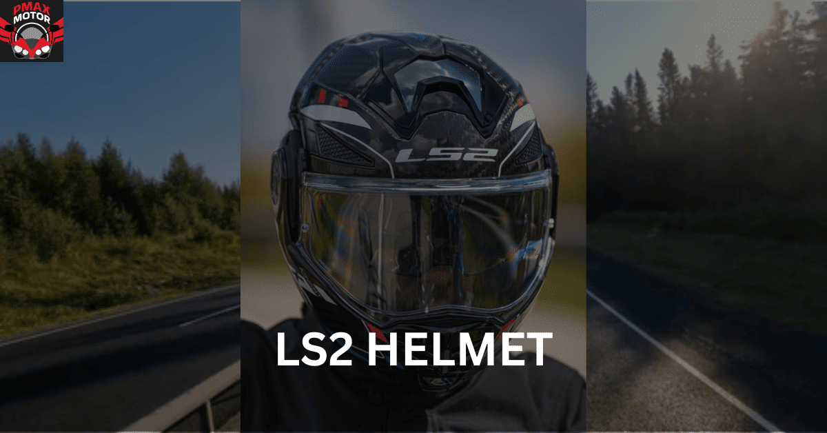 Motorcyclist wearing a LS2 helmet on a highway.
