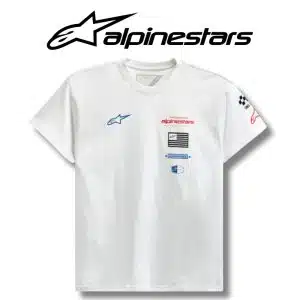 Alpinestars motor t shirt H block in white color
