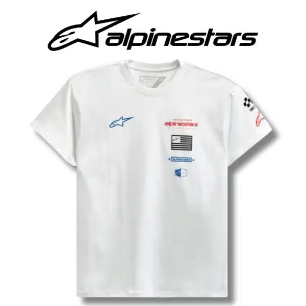 Alpinestars motor t shirt H block in white color