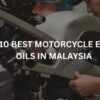 man changing motorcycle engine oil malaysia