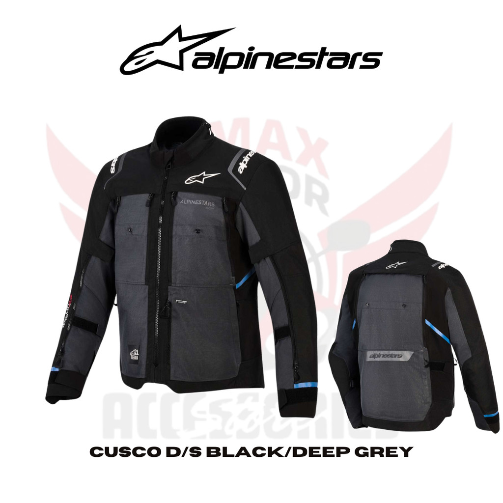 Alpinestars Cusco Drystar Black Deep Grey Jacket Alpinestars Cusco Drystar Black Deep Grey Jacket