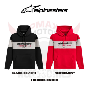 Alpinestars Hoodie Cubic Black Red Hoodies