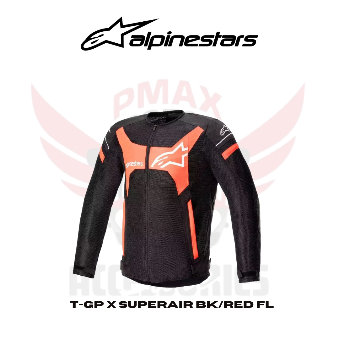 Alpinestars Jacket T-gp X Superair Asia Black/Red Fl Jacket Alpinestars Jacket T-gp X Superair Asia Black/Red Fl Jacket