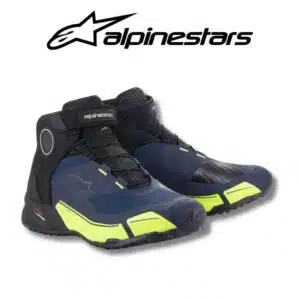 Alpinestars mtr gear cr x drystar riding black dark blue yellow fluo shoes