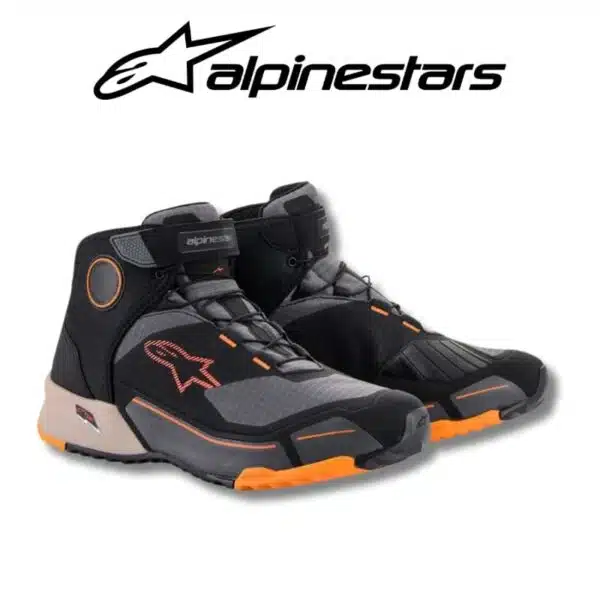 Alpinestars mtr gear cr x drystar riding black light brown orange shoes