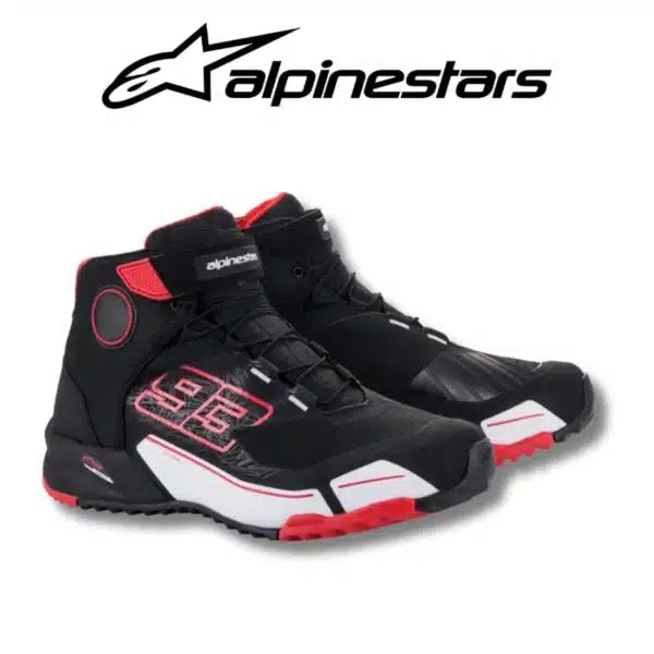 Alpinestars mtr gear cr x mm93 drystar riding black red white shoes