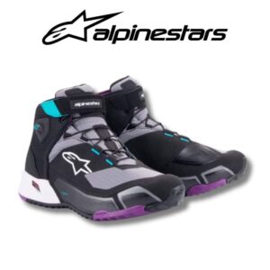 Alpinestars-mtr gear cr x women drystar riding black gray plum teal shoes