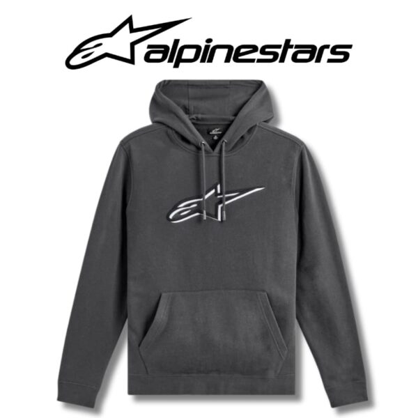 Alpinestars hoodie jct ageless shadow colour charcoal black hoodiev