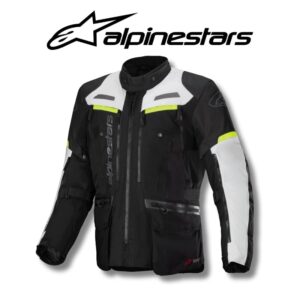 Alpinestars mtr gear jct bogota pro drystar black ice gray yellow fluo motorcycle jacket