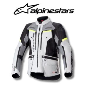 Alpinestars mtr gear jct bogota pro drystar ice gray dark yellow fluo motorcycle jacket