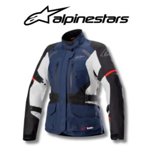 alpinestars mtr gear jct stella andes v3 drystar dark blue black motorcycle jacket