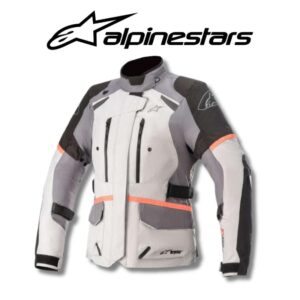 Alpinestars mtr gear jct stella andes v3 drystar ice gray dark gray black coral motorcycle jacket