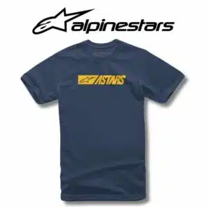 Alpinestars mtr gear reblaze tee navy yellow tshirt