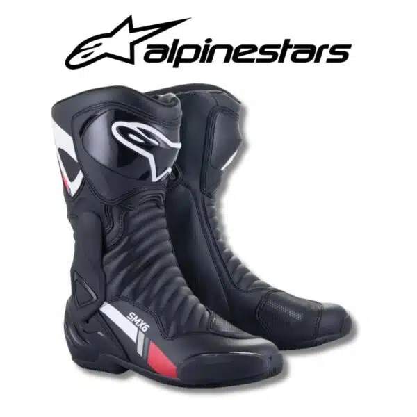 Alpinestars mtr gear smx 6 v2 black white gray shoes