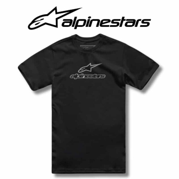 Alpinestars t shirt wordmark combo tee black grey tshirt
