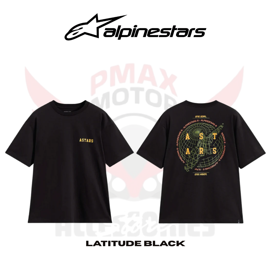 Alpinestars Tee Latitude Oversized Ss Csf Black Tshirt Alpinestars Tee Latitude Oversized Ss Csf Black Tshirt
