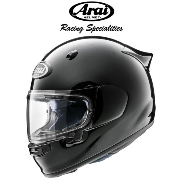 arai quantic glass black helmet