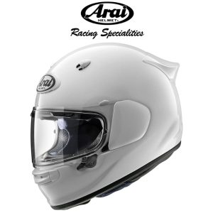 arai quantic glass white helmet