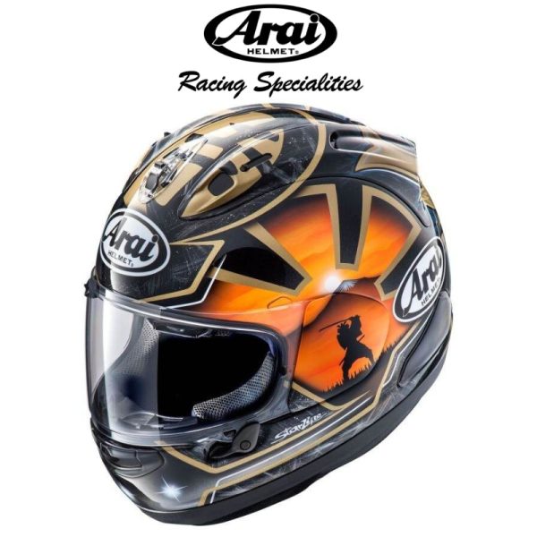 arai rx7x pedrosa spirit gold helmet