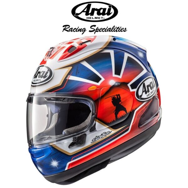 arai rx7x pedrosa spirit blue helmet