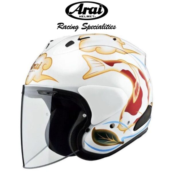 arai vz ram nishikigoi white helmet