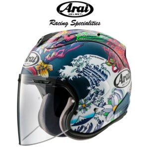 arai vz ram oriental flat blue helmet