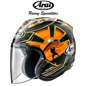 arai vz ram pedrosa spirit gold helmet
