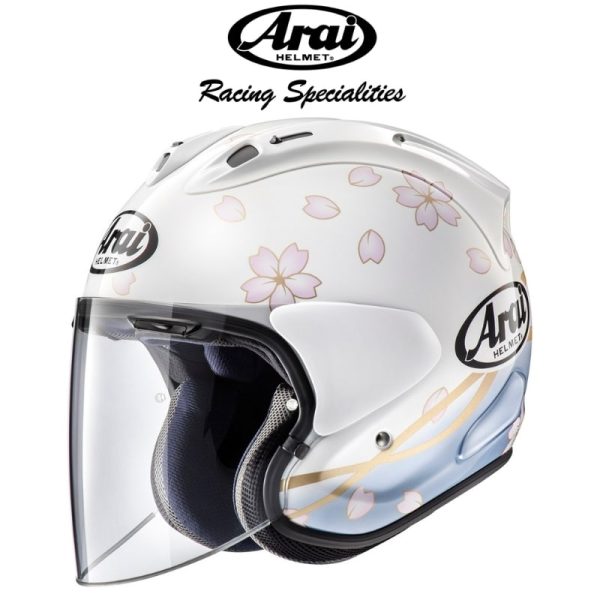 arai vz ram sakura white helmet