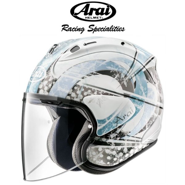 arai vz ram snow dome blue helmet