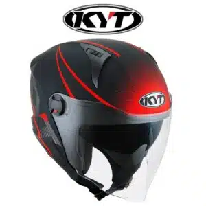 kyt d-city colourful matte red helmet