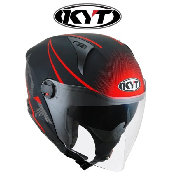 kyt d-city colourful matte red helmet