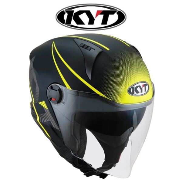 kyt d-city colourful matte yellow helmet