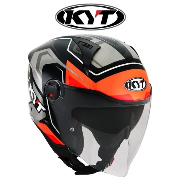 kyt d-city overtech black orange helmet
