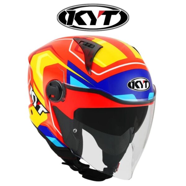 kyt d-city overtech orange fluo yellow helmet
