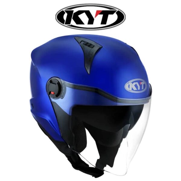 kyt d-city plain blue metal helmet
