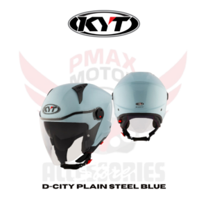 Kyt D-city Plain Pastel Steel Blue Helmet