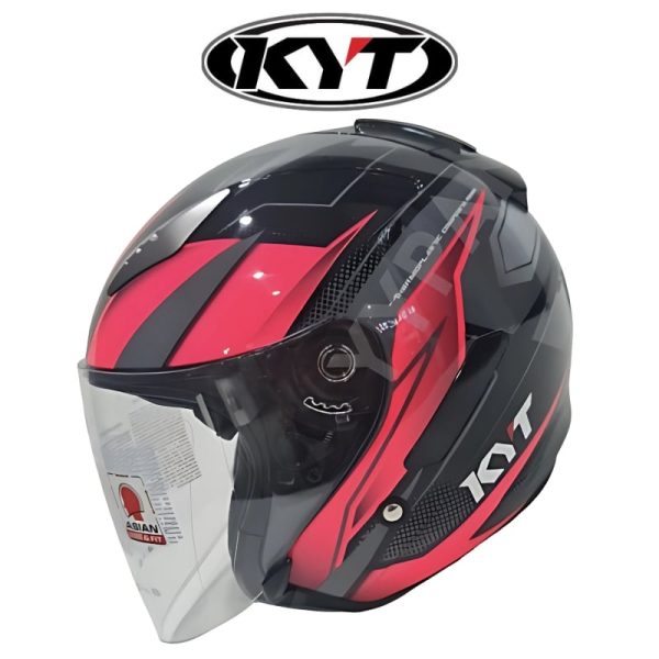 kyt hellcat asymetric grl grey fuxia helmet