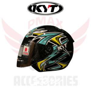 Kyt Hellcat Galaxy Bike Black Aqua Blue Helmet