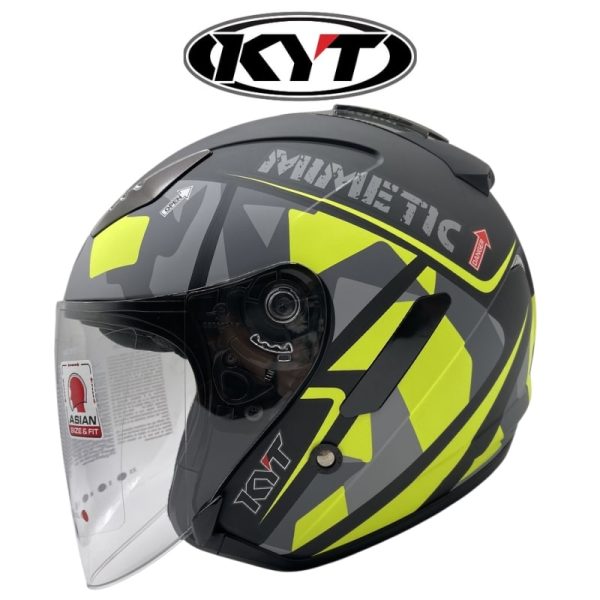 kyt hellcat mimetic matte yellow helmet