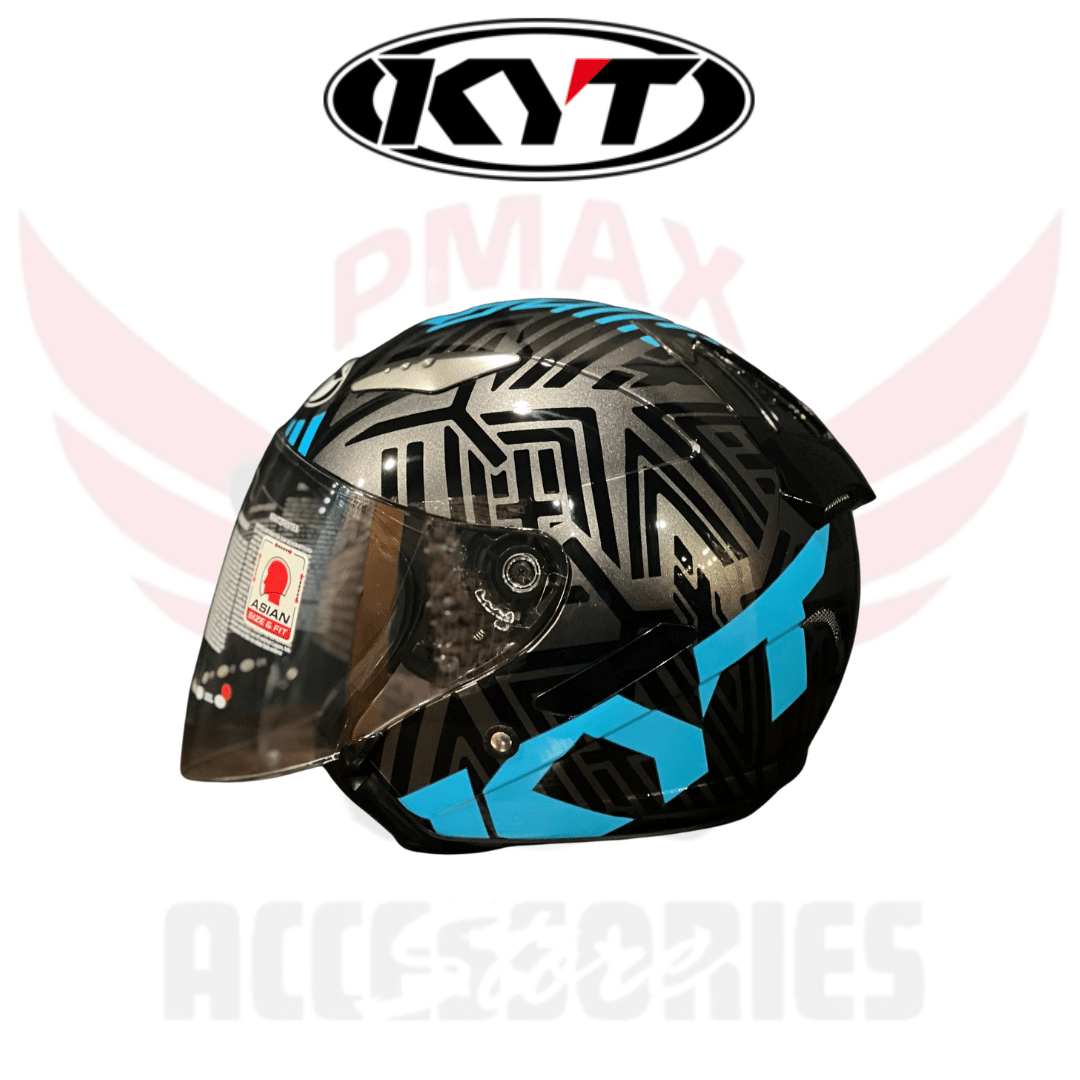 Kyt Hellcat Neon Blue Helmet Kyt Hellcat Neon Blue Helmet