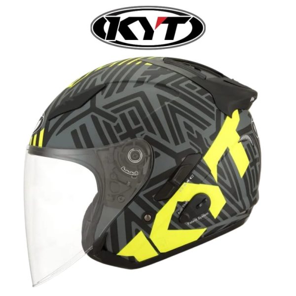 kyt hellcat neon yellow fluo helmet