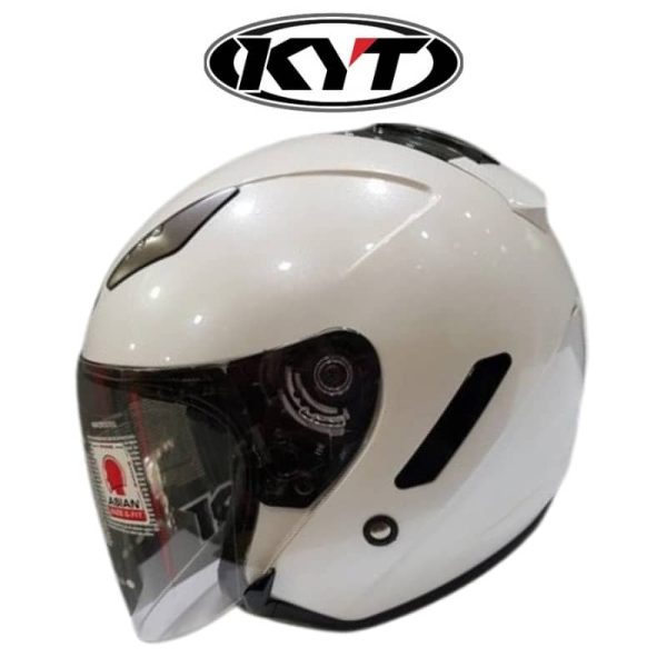 kyt hellcat plain white gloss helmet