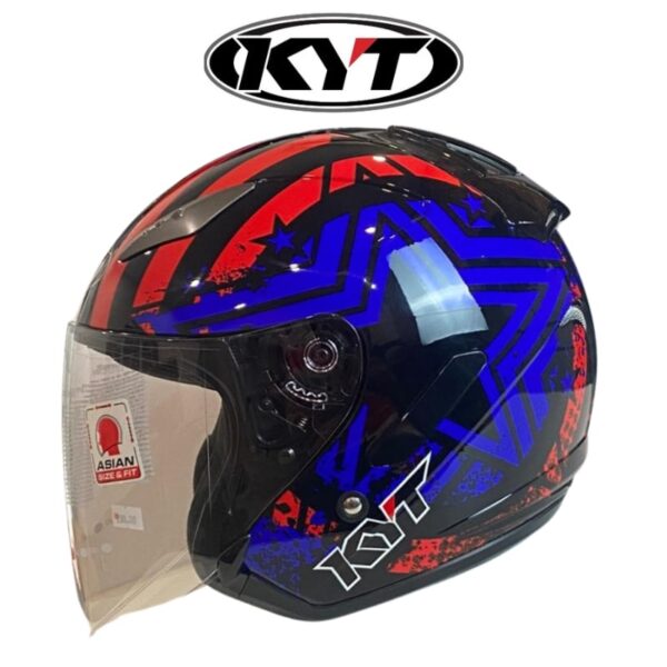 kyt hellcat star 2 black helmet