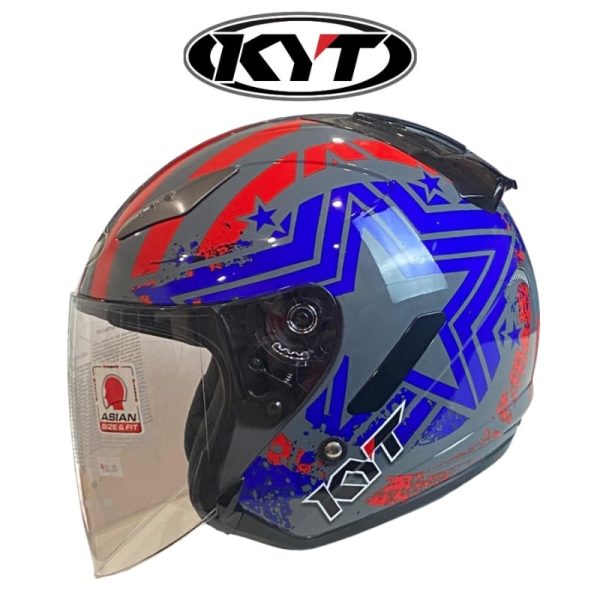 kyt hellcat star 2 gorilla grey helmet