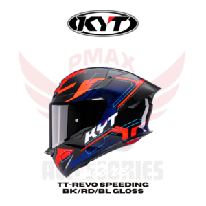 Kyt Helmet Tt-revo Speeding Black/Red/Blue Gloss Helmet
