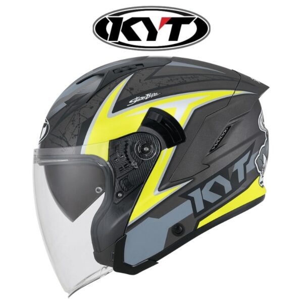 kyt nfj attitude matte anth yellow helmet