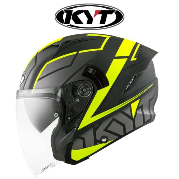 kyt nfj motion matte yellow fluo helmet