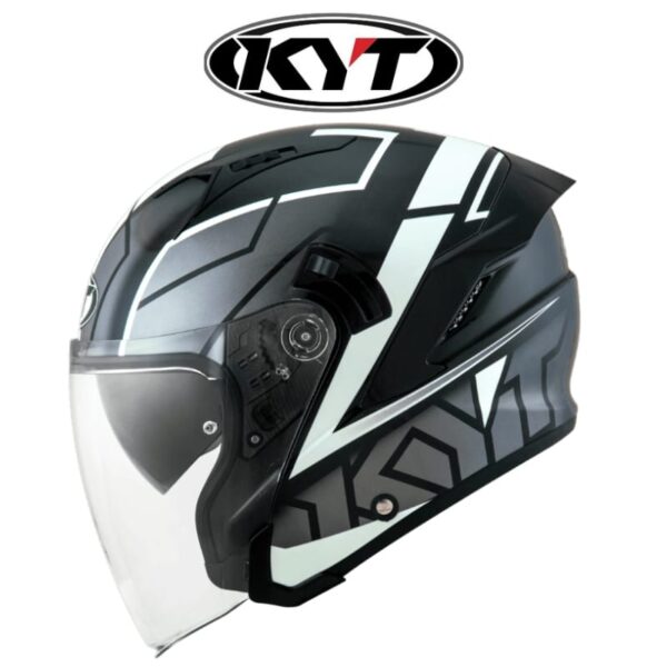 kyt nfj motion white gloss helmet