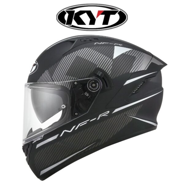 kyt nfr logos matte grey helmet